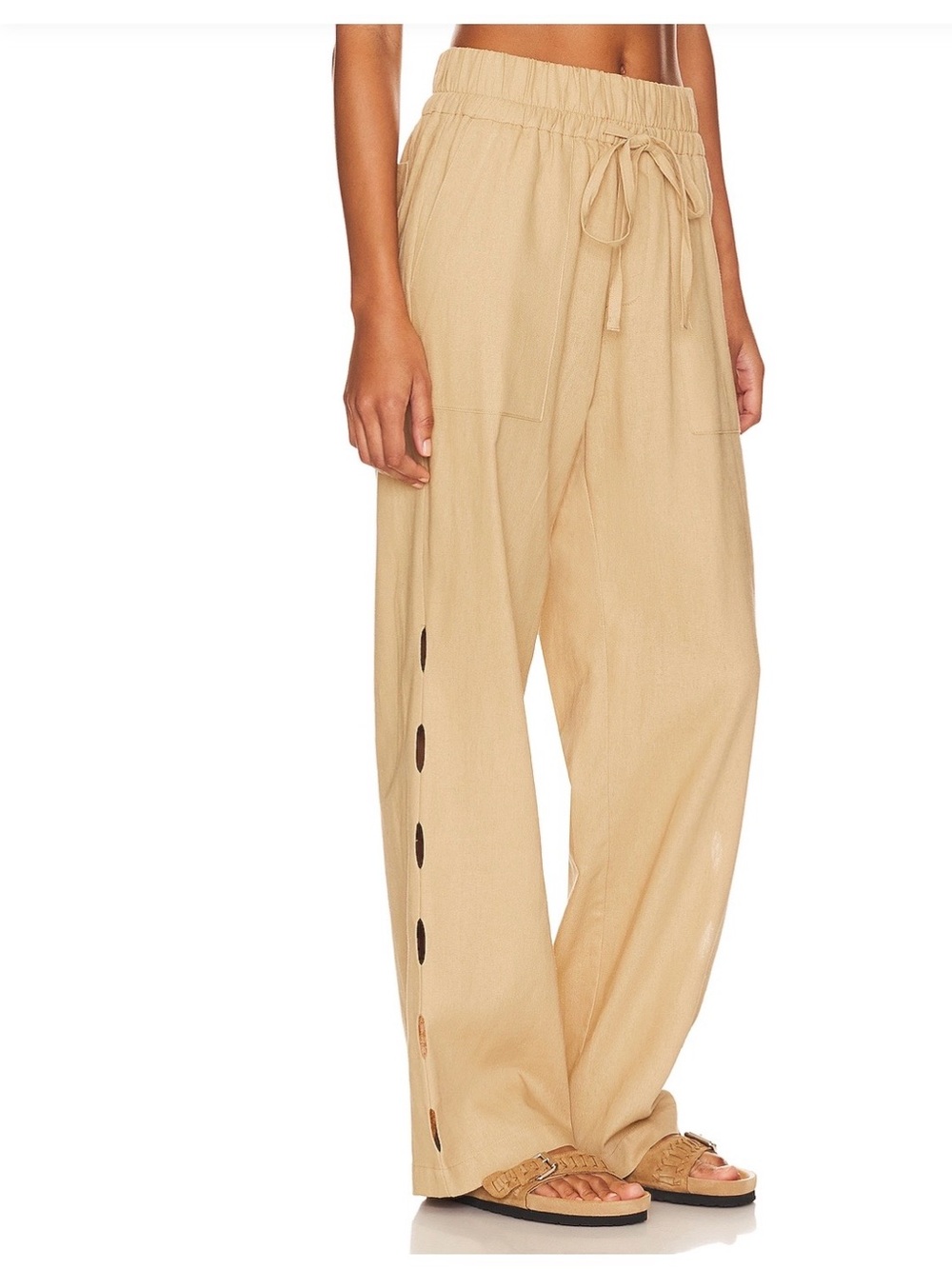 Sanctuary Relaxed Drawstring Wide-Leg Pant